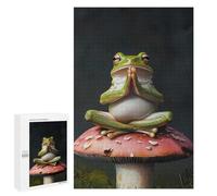 1000 PCS Rompecabezas para Adolescentes Frog in Meditation Rompecabezas para Adultos Regalos De Cumpleaños Juego Familiar Apto para Personas De 14 Años En Adelante 1000 PCS