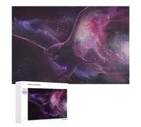 1000 PCS Rompecabezas para Adolescentes Galactic Owl in Purple Nebula Rompecabezas para Adolescentes Juguetes Antiestrés Vacaciones En Casa Matar El Tiempo Desafío Educativo 1000 PCS