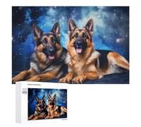 1000 PCS Rompecabezas para Adolescentes German Shepherd Dogs in Space Background Rompecabezas para Adultos Juguetes Antiestrés Regalo De Cumpleaños Regalo De Cumpleaños, Regalos, 1000 PCS