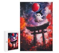 1000 PCS Rompecabezas para Adolescentes Ghostly Halloween in Japan Rompecabezas para Adultos Juguetes Antiestrés Desafío Difícil Cumpleaños