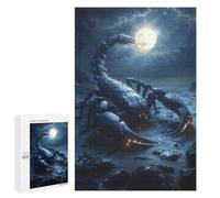 1000 PCS Rompecabezas para Adolescentes Giant Scorpion Under Moonlight Rompecabezas para Adultos Juegos Relajantes Que Mejoran La Memoria Actividades Divertidas En Casa 1000 PCS