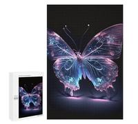 1000 PCS Rompecabezas para Adolescentes Glowing Butterfly Artwork-17 Juegos Familiares De Rompecabezas para Adultos Que Mejoran La Memoria Ayudan A Ejercitar El Cerebro 1000 PCS