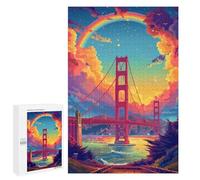 1000 PCS Rompecabezas para Adolescentes Golden Gate Pride Rompecabezas para Adultos Juegos Relajantes Mejora La Memoria Interacción Entre Padres E Hijos 1000 PCS