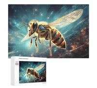 1000 PCS Rompecabezas para Adolescentes Golden Honey Bee in Flight Rompecabezas para Adolescentes Juguetes Antiestrés Vacaciones En Casa Matar El Tiempo Desafío Educativo 1000 PCS