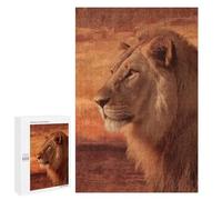 1000 PCS Rompecabezas para Adolescentes Golden Lion Portrait Rompecabezas para Adolescentes Análisis Y Lógica Difícil Y Desafiante 1000 PCS