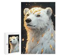 1000 PCS Rompecabezas para Adolescentes Golden Polar Bear Animal Juegos Familiares De Rompecabezas para Adultos Que Mejoran La Memoria Ayudan A Ejercitar El Cerebro 1000 PCS