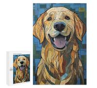 1000 PCS Rompecabezas para Adolescentes Golden Retriever Mosaic Art Rompecabezas para Adultos Juegos Relajantes Que Mejoran La Memoria Actividades Divertidas En Casa 1000 PCS