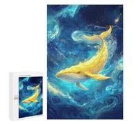 1000 PCS Rompecabezas para Adolescentes Golden Whale of The Abyss Rompecabezas para Adolescentes Juegos Divertidos Análisis Y Lógica Cumpleaños 1000 PCS