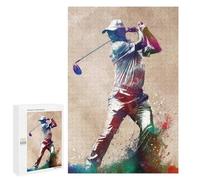 1000 PCS Rompecabezas para Adolescentes Golfer Sport Art Rompecabezas para Adultos Juegos Familiares Mejora La Memoria Regalos para Amigos Y Familiares 1000 PCS