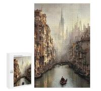 1000 PCS Rompecabezas para Adolescentes Gondolas in Venice Rompecabezas para Adultos Juegos Familiares Desafío Difícil Ayuda A Ejercitar El Cerebro 1000 PCS