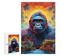 1000 PCS Rompecabezas para Adolescentes Gorilla in A Lush, Fantasy Forest Rompecabezas para Adultos Juguetes Antiestrés Regalo De Cumpleaños Regalo De Cumpleaños, Regalos, 1000 PCS