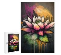1000 PCS Rompecabezas para Adolescentes Graffiti Lotus Flower Rompecabezas para Adultos Juegos Relajantes Mejora La Memoria Interacción Entre Padres E Hijos 1000 PCS
