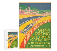 1000 PCS Rompecabezas para Adolescentes Gran Prix Premio San Sebastian Espana 1933 Rompecabezas para Adultos Juegos Relajantes Mejora La Memoria Interacción Entre Padres E Hijos 1000 PCS