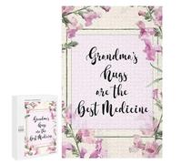 1000 PCS Rompecabezas para Adolescentes Grandmas Hugs Best Medicine Rompecabezas para Adultos Juegos Familiares Corte De Precisión Difícil Y Desafiante 1000 PCS