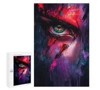 1000 PCS Rompecabezas para Adolescentes Green Eye with Red Streaks Rompecabezas para Adultos Juguetes Antiestrés Desafío Difícil Cumpleaños