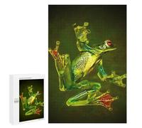 1000 PCS Rompecabezas para Adolescentes Green Frog Juegos Familiares De Rompecabezas para Adultos Que Mejoran La Memoria Ayudan A Ejercitar El Cerebro 1000 PCS