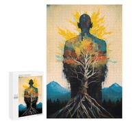 1000 PCS Rompecabezas para Adolescentes Grounded Like A Tree Zen Rompecabezas para Adultos Juegos Relajantes Mejora La Memoria Interacción Entre Padres E Hijos 1000 PCS