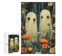 1000 PCS Rompecabezas para Adolescentes Halloween Floral Night Juegos Familiares De Rompecabezas para Adultos Que Mejoran La Memoria Ayudan A Ejercitar El Cerebro 1000 PCS