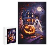 1000 PCS Rompecabezas para Adolescentes Halloween Pumpkin & Ghost Rompecabezas para Adultos Juegos Familiares Mejora La Memoria Regalos para Amigos Y Familiares 1000 PCS