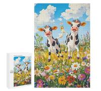 1000 PCS Rompecabezas para Adolescentes Happy Cows in A Meadow Rompecabezas para Adultos Juegos Familiares Mejora La Memoria Regalos para Amigos Y Familiares 1000 PCS