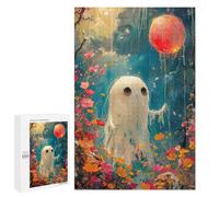 1000 PCS Rompecabezas para Adolescentes Happy Floral Boho Ghost Rompecabezas para Adultos Juegos Relajantes Mejora La Memoria Interacción Entre Padres E Hijos 1000 PCS