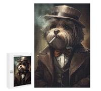 1000 PCS Rompecabezas para Adolescentes Havanese Dog The Gangster Rompecabezas para Adultos Juego Práctico Regalos para Mujeres Ayuda A Ejercitar El Cerebro 1000 PCS