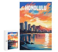 1000 PCS Rompecabezas para Adolescentes Hawaii Honolulu Rompecabezas Juegos Relajantes Desafío Difícil Desafiante De Completar 1000 PCS