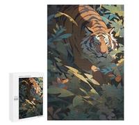 1000 PCS Rompecabezas para Adolescentes Hidden Tiger in Shadows Rompecabezas para Adultos Juego De Ingenio Regalos para Mujeres Cumpleaños Y Navidad 1000 PCS