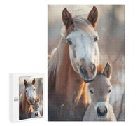 1000 PCS Rompecabezas para Adolescentes Horse Animal Family Rompecabezas para Adultos Juguetes Antiestrés Desafío Difícil Cumpleaños