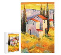 1000 PCS Rompecabezas para Adolescentes Houses Near The Mountains Rompecabezas para Adultos Juego Práctico Difícil Interacción Entre Padres E Hijos 1000 PCS