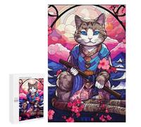 1000 PCS Rompecabezas para Adolescentes Human Cat Cute Colors Rompecabezas para Adultos Juegos De Relajación Decoración De Pared Ayuda A Ejercitar El Cerebro 1000 PCS