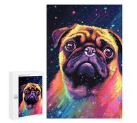 1000 PCS Rompecabezas para Adolescentes Inspirational Space Pug Rompecabezas para Adultos Juegos Familiares Mejora La Memoria Regalos para Amigos Y Familiares 1000 PCS