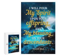 1000 PCS Rompecabezas para Adolescentes Isaiah 443 Bible Verse Rompecabezas para Adultos Juegos Familiares Mejora La Memoria Regalos para Amigos Y Familiares 1000 PCS