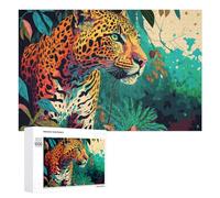 1000 PCS Rompecabezas para Adolescentes Jaguar in The Tropical Jungle Rompecabezas para Adultos Juguetes Antiestrés Regalo De Cumpleaños Regalo De Cumpleaños, Regalos, 1000 PCS