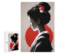 1000 PCS Rompecabezas para Adolescentes Japanese Girl Geisha Rompecabezas para Adultos Juegos Familiares Mejora La Memoria Regalos para Amigos Y Familiares 1000 PCS