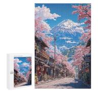 1000 PCS Rompecabezas para Adolescentes Japanese Sakura Bloom Fuji Rompecabezas para Adultos Juegos Familiares Desafío Difícil Ayuda A Ejercitar El Cerebro 1000 PCS