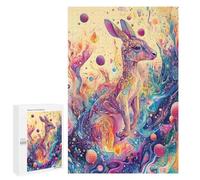 1000 PCS Rompecabezas para Adolescentes Kangaroo with Bubbles - Dripping Color Fantasy Art Rompecabezas para Adultos Juegos Familiares Mejora La Memoria Regalos para Amigos Y Familiares 1000 PCS