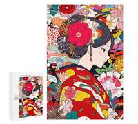 1000 PCS Rompecabezas para Adolescentes Kimono Flowers Japan Art Rompecabezas para Adultos Juegos Familiares Desafío Difícil Ayuda A Ejercitar El Cerebro 1000 PCS