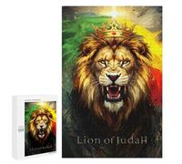 1000 PCS Rompecabezas para Adolescentes Lion of Judah Rompecabezas para Adultos Juguetes Antiestrés Decoración De Pared Diversión Actividades En Casa, 1000 PCS