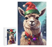1000 PCS Rompecabezas para Adolescentes Llama Christmas Rompecabezas para Adultos Juegos Relajantes Mejora La Memoria Interacción Entre Padres E Hijos 1000 PCS