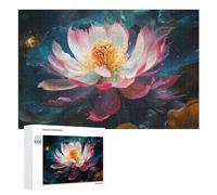 1000 PCS Rompecabezas para Adolescentes Lotus Blossom in Midnight Serenity Rompecabezas para Adultos Juego Familiar Análisis Y Lógica Regalos para Reducir El Estrés 1000 PCS