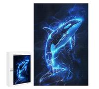 1000 PCS Rompecabezas para Adolescentes Luminescent Orca Dive Rompecabezas para Adultos Juego Práctico Difícil Interacción Entre Padres E Hijos 1000 PCS