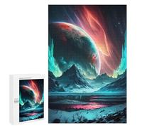 1000 PCS Rompecabezas para Adolescentes Magical Aurora Mountain Rompecabezas para Adultos Juegos Familiares Desafío Difícil Ayuda A Ejercitar El Cerebro 1000 PCS