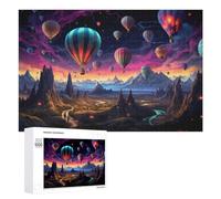 1000 PCS Rompecabezas para Adolescentes Magical Hot Air Balloon Adventure Rompecabezas para Adultos, Decoración De Pared, Corte De Precisión, Cumpleaños