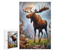 1000 PCS Rompecabezas para Adolescentes Magical Moose Safari Rompecabezas para Adolescentes Juegos Divertidos Análisis Y Lógica Cumpleaños 1000 PCS