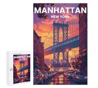 1000 PCS Rompecabezas para Adolescentes Manhattan District Rompecabezas para Adultos Juego Práctico Difícil Interacción Entre Padres E Hijos 1000 PCS