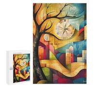1000 PCS Rompecabezas para Adolescentes Modern Cubist Vision of The Persistence of Memory Rompecabezas para Adultos Juguetes Antiestrés Decoración De Pared Diversión Actividades En Casa, 1000 PCS