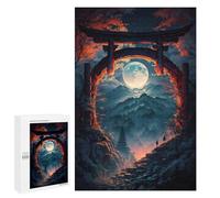 1000 PCS Rompecabezas para Adolescentes Moonlight and Orange Gate Rompecabezas para Adultos Juguetes Antiestrés Desafío Difícil Cumpleaños