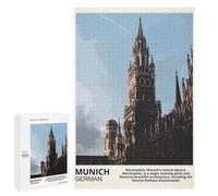 1000 PCS Rompecabezas para Adolescentes Munich Marienplatz Juegos Familiares De Rompecabezas para Adultos Que Mejoran La Memoria Ayudan A Ejercitar El Cerebro 1000 PCS