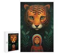 1000 PCS Rompecabezas para Adolescentes My Friend Tiger Rompecabezas para Adultos Juego Práctico Difícil Interacción Entre Padres E Hijos 1000 PCS